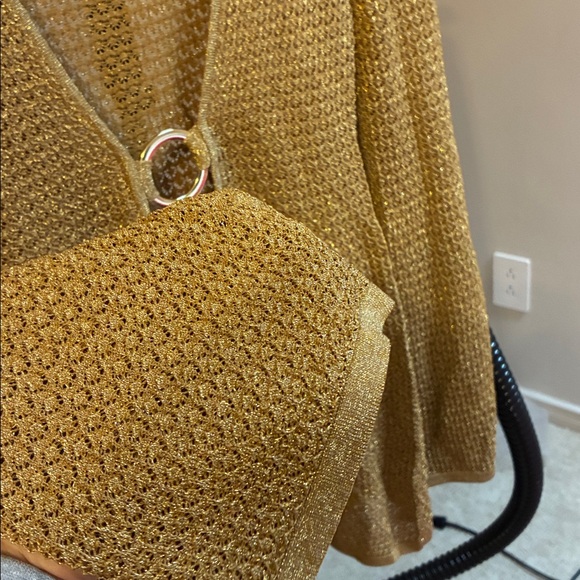 Monday swimwear -MONTEGO MINI DRESS - ANTIQUE GOLD LACE CROCHET- petite - Picture 5 of 6